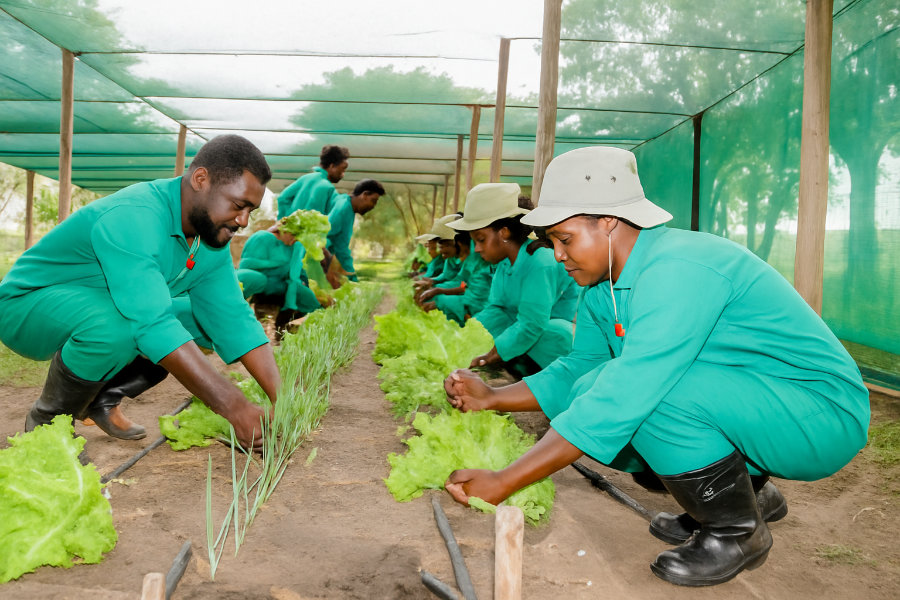 Students at the Agricultural Program at DAPP Vocational School